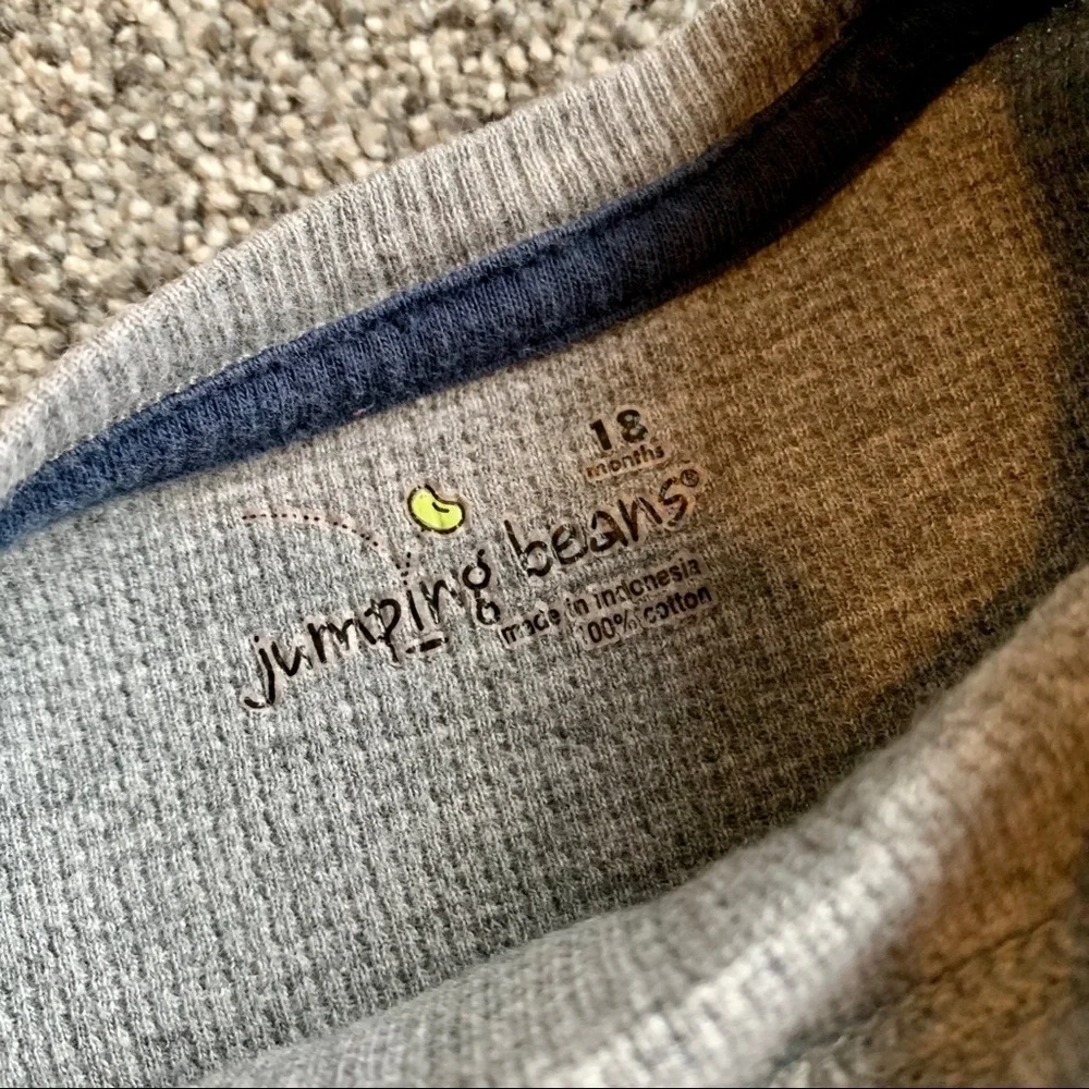 Two Waffle Knit Long Sleeved Tops - 18 Months